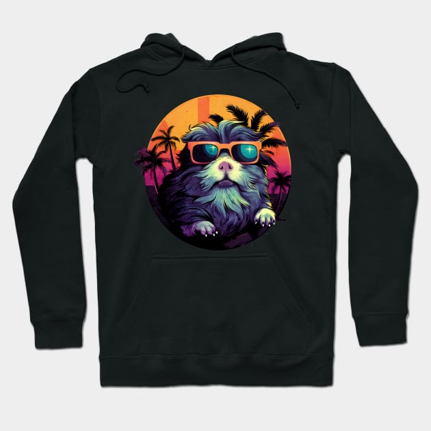 Retro Wave Coronet Guinea Pig Shirt Hoodie by Miami Neon Designs